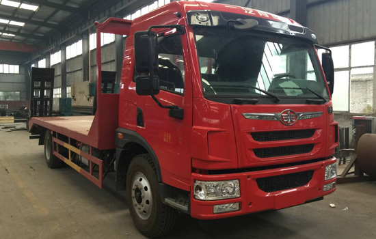 【國六】解放龍V單橋平板，150挖機平板