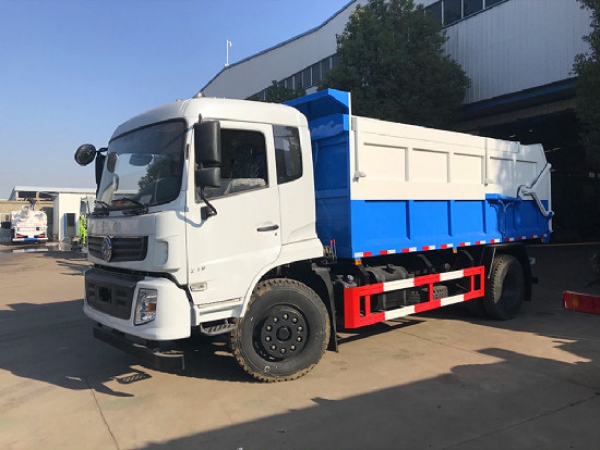國六東風(fēng)153壓縮對(duì)接翼展自卸垃圾車