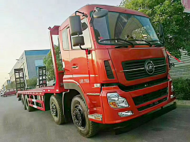 程力前四后八平板拖車
