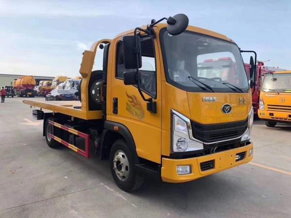 重汽豪曼藍(lán)牌一拖二清障車(chē)