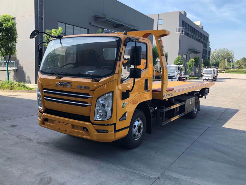 國六江鈴凱銳一拖二平板清障拖車