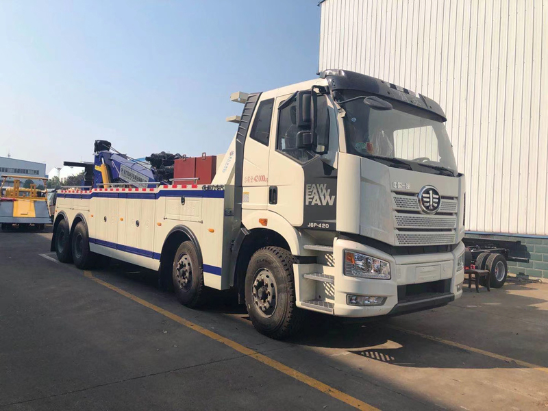 國六解放25噸拖吊聯體清障車